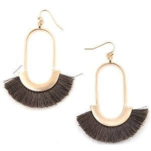 Brown Hobo Fringe Earrings